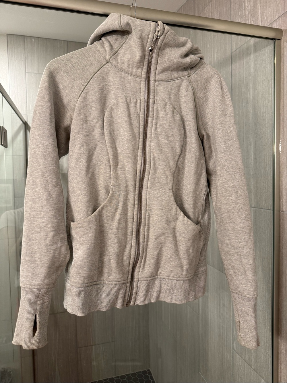 lululemon athletica Heather Gray Hooded Full-Zip Jacket